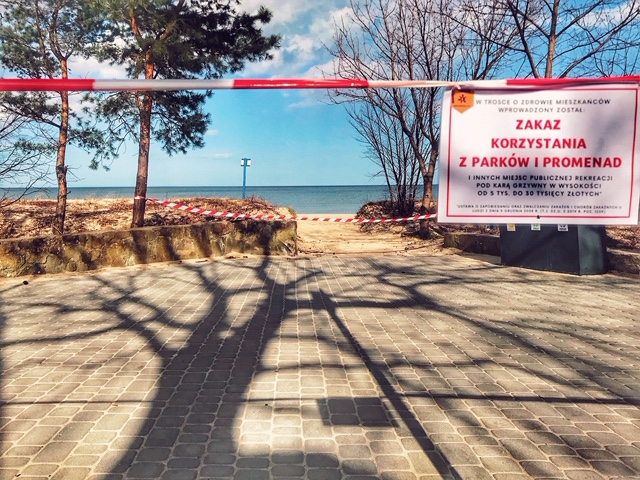 Zakaz wstępu na plaże Sopot