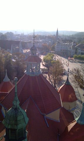 Panorama Sopotu z nadmorskiej latarni