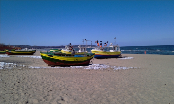Plaża w Sopocie zimą