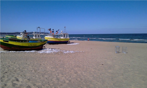 Plaża w Sopocie zimą