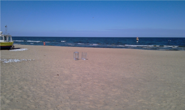 Plaża w Sopocie zimą