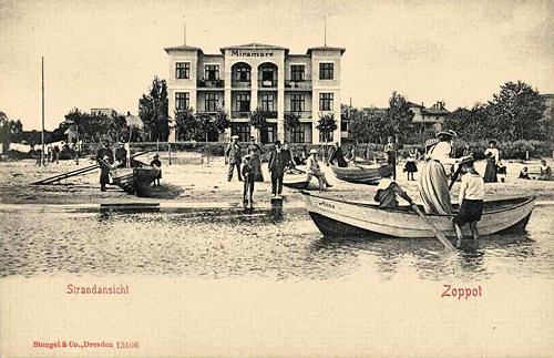Pensjonat Miramare Sopot 1990 rok